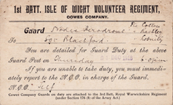 Picture of un-known members of the Isle of Wight Rifles